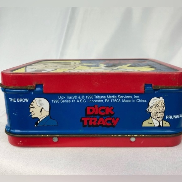Vintage Dick Tracy Graphic Tin Lunchbox 1998 Collectible Hobbies - Picture 3 of 6